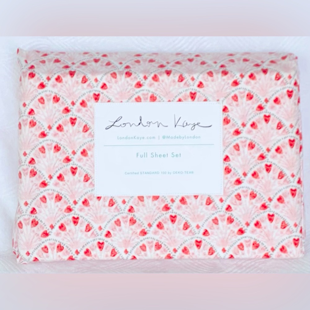 London Kaye Heart Bouquets Valentine Sheet Set - Full